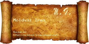 Moldvai Irma névjegykártya